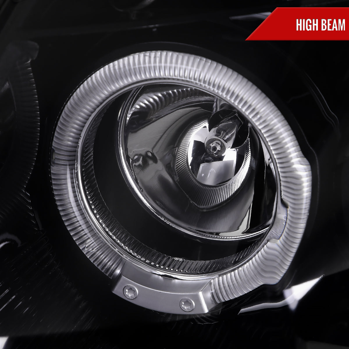 2003-2007 Infiniti G35 Coupe Dual Halo Projector Headlights (Glossy Black Housing / Smoked Lens)