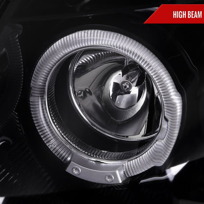 2003-2007 Infiniti G35 Coupe Dual Halo Projector Headlights (Glossy Black Housing / Smoked Lens)