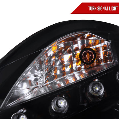 2003-2007 Infiniti G35 Coupe Dual Halo Projector Headlights (Glossy Black Housing / Smoked Lens)