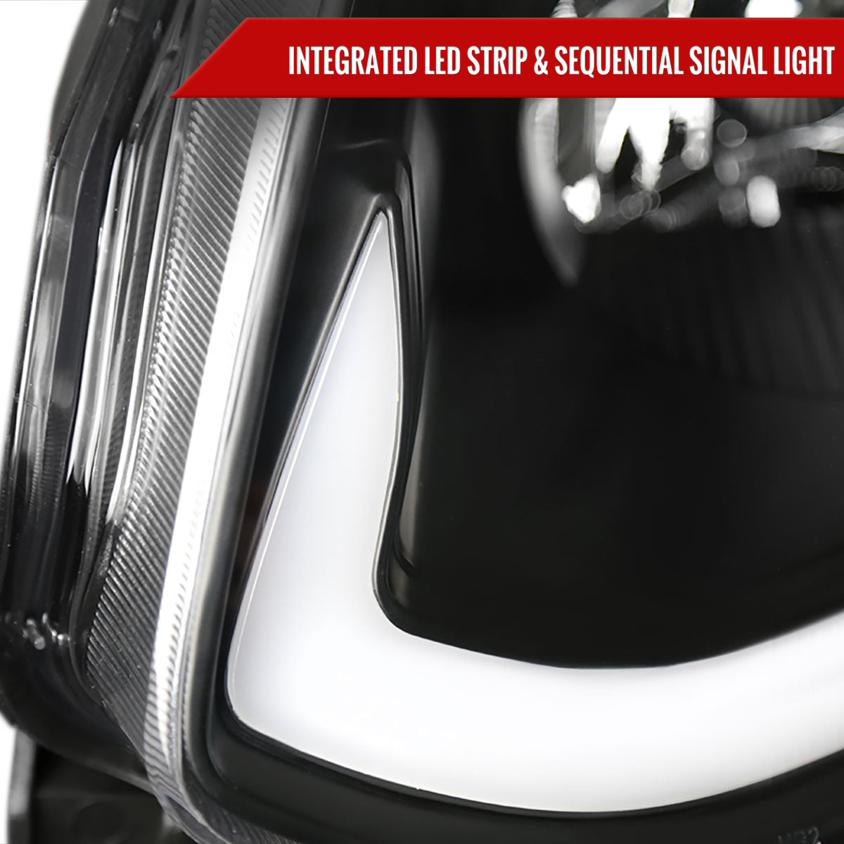 2003-2007 Infiniti G35 Coupe LED Bar Projector Headlights w/ Sequential Turn Signals (Matte Black Housing / Clear Lens)