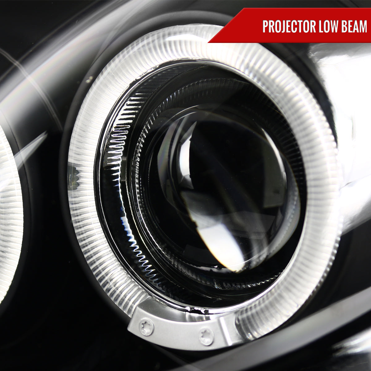 2003-2007 Infiniti G35 Coupe Dual Halo Projector Headlights (Matte Black Housing / Clear Lens)