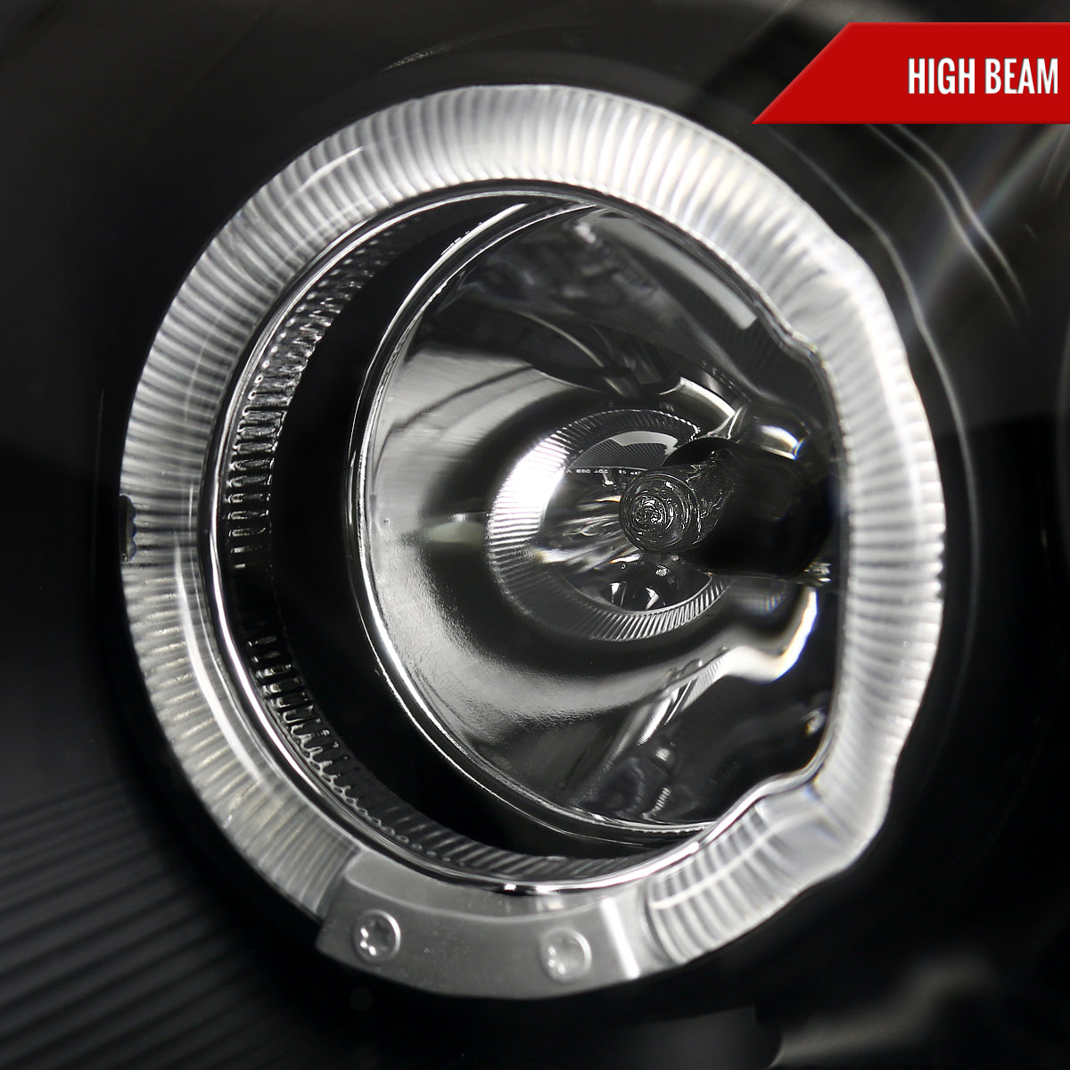 2003-2007 Infiniti G35 Coupe Dual Halo Projector Headlights (Matte Black Housing / Clear Lens)