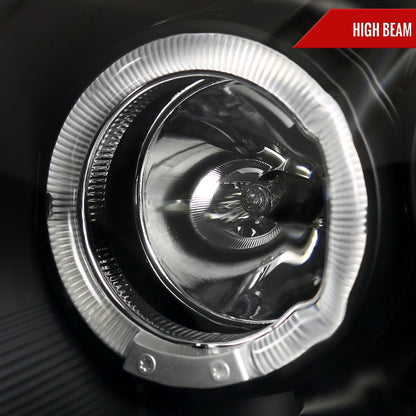2003-2007 Infiniti G35 Coupe Dual Halo Projector Headlights (Matte Black Housing / Clear Lens)