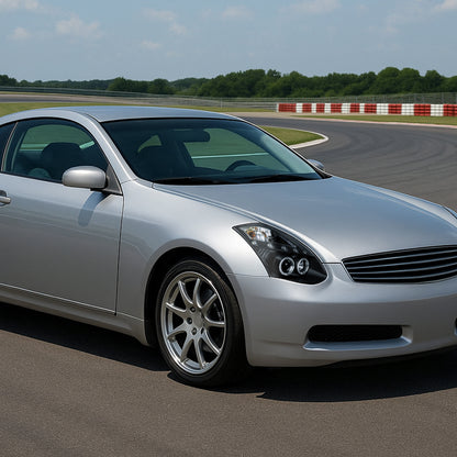 2003-2007 Infiniti G35 Coupe Dual Halo Projector Headlights (Matte Black Housing / Clear Lens)
