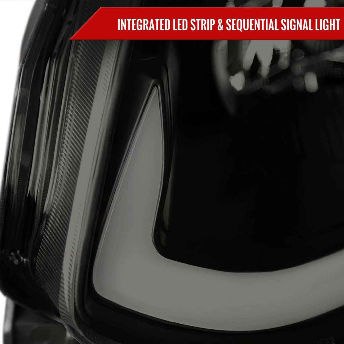 2003-2007 Infiniti G35 Coupe LED Bar Projector Headlights w/ Sequential Turn Signals (Black Housing / Smoked Lens)