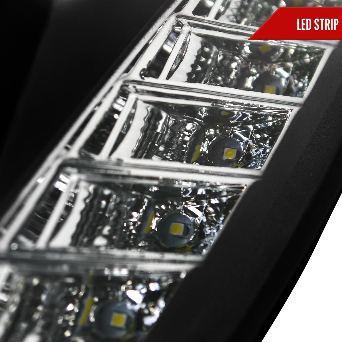 2005-2006 Infiniti G35 Sedan Halo Projector Headlights w/ SMD LED Light Strip (Matte Black Housing/Clear Lens)
