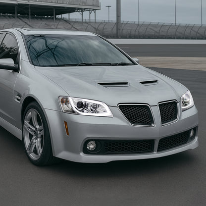 2008-2009 Pontiac G8 LED Bar Projector Headlights (Chrome Housing/Clear Lens)