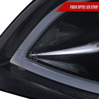 2008-2009 Pontiac G8 LED Bar Projector Headlights (Glossy Black Housing/Smoked Lens)