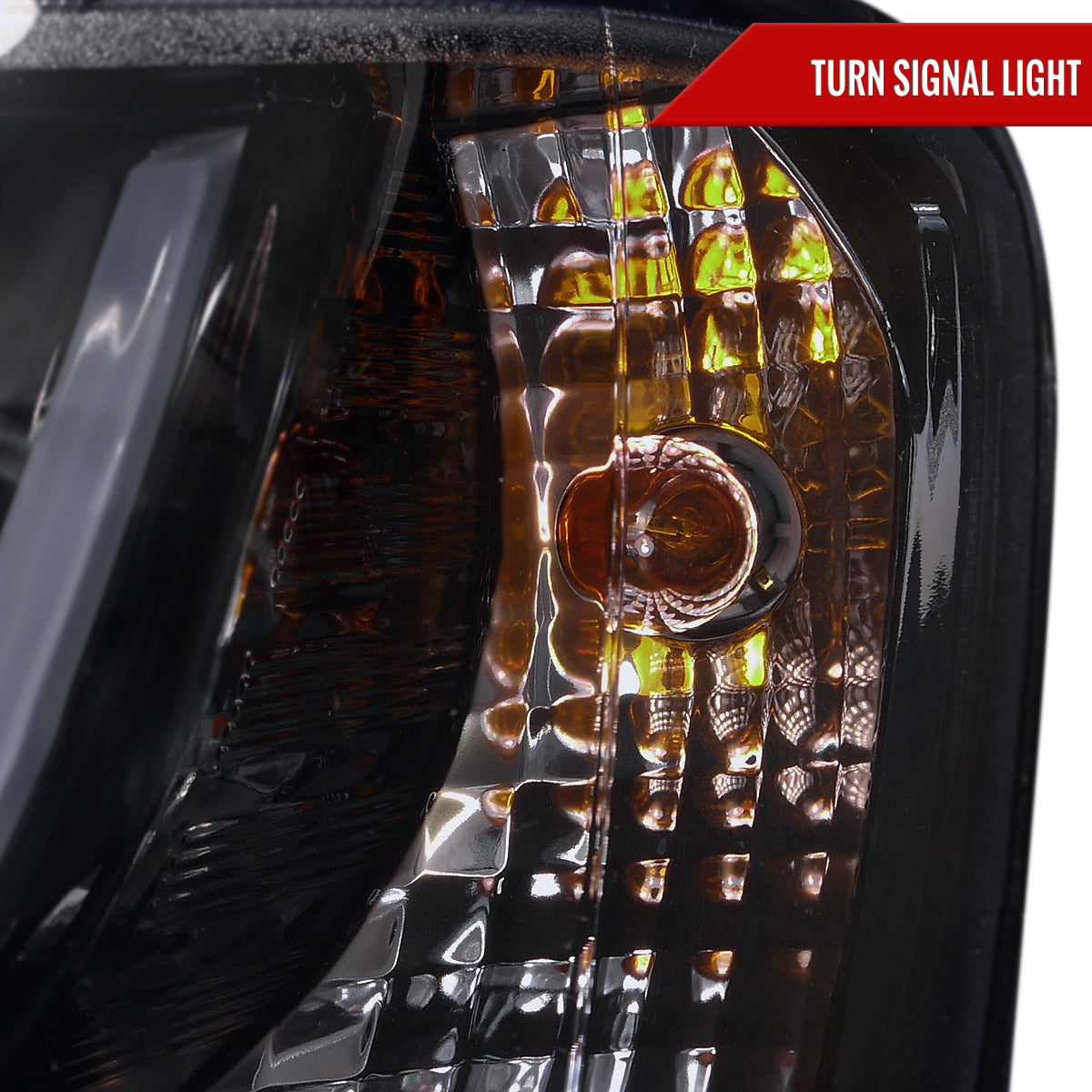 2008-2009 Pontiac G8 LED Bar Projector Headlights (Glossy Black Housing/Smoked Lens)