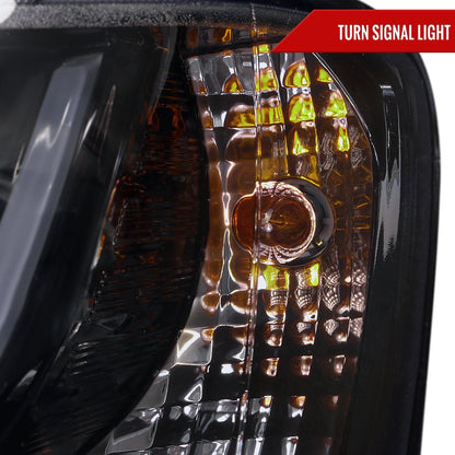 2008-2009 Pontiac G8 LED Bar Projector Headlights (Glossy Black Housing/Smoked Lens)