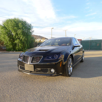 2008-2009 Pontiac G8 LED Bar Projector Headlights (Glossy Black Housing/Smoked Lens)