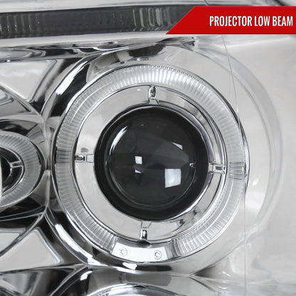 2006-2008 Volkswagen Golf Rabbit/ 2006-2010 Jetta Dual Halo Projector Headlights (Chrome Housing/Clear Lens)