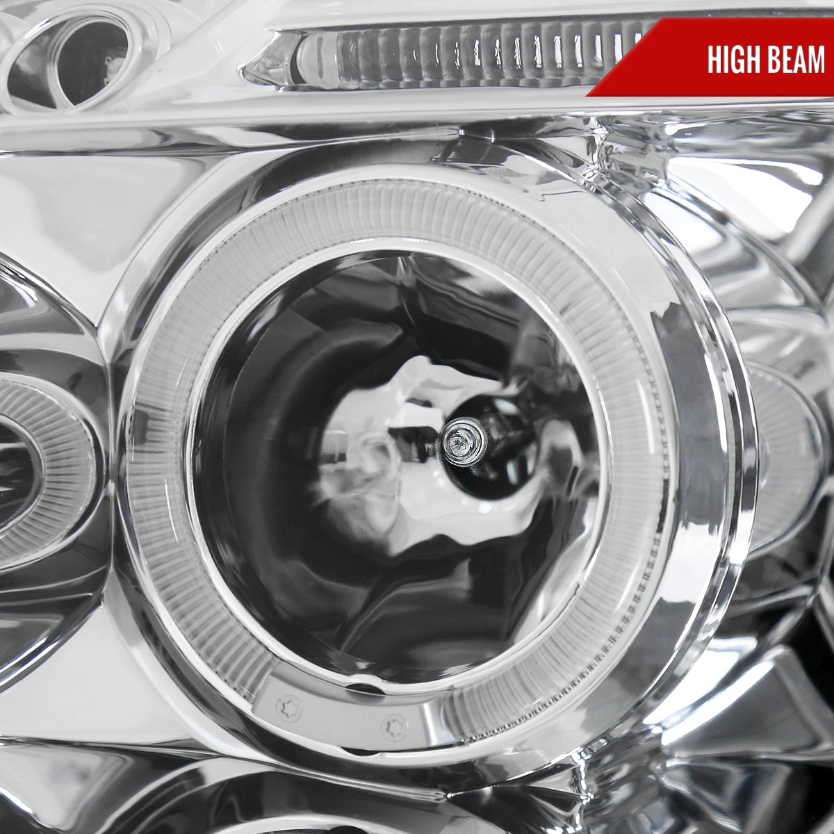 2006-2008 Volkswagen Golf Rabbit/ 2006-2010 Jetta Dual Halo Projector Headlights (Chrome Housing/Clear Lens)