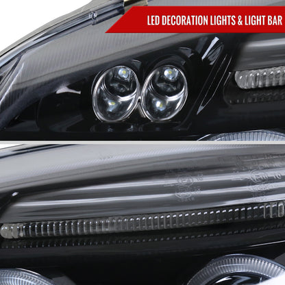 2006-2008 Volkswagen Golf Rabbit/ 2006-2010 Jetta Dual Halo Projector Headlights (Glossy Black Housing/Smoked Lens)