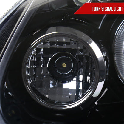 2006-2008 Volkswagen Golf Rabbit/ 2006-2010 Jetta Dual Halo Projector Headlights (Glossy Black Housing/Smoked Lens)