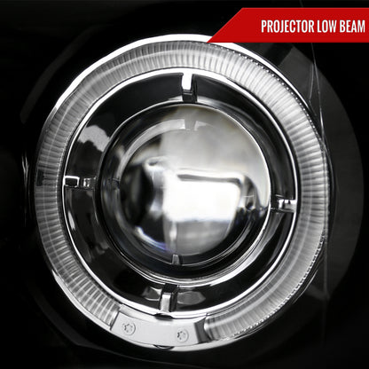 2006-2008 Volkswagen Golf Rabbit/ 2006-2010 Jetta Dual Halo Projector Headlights (Matte Black Housing/Smoked Lens)