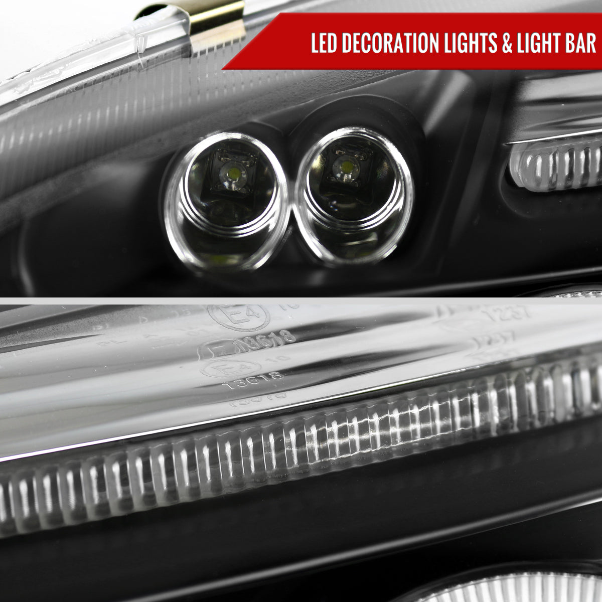 2006-2008 Volkswagen Golf Rabbit/ 2006-2010 Jetta Dual Halo Projector Headlights (Matte Black Housing/Smoked Lens)