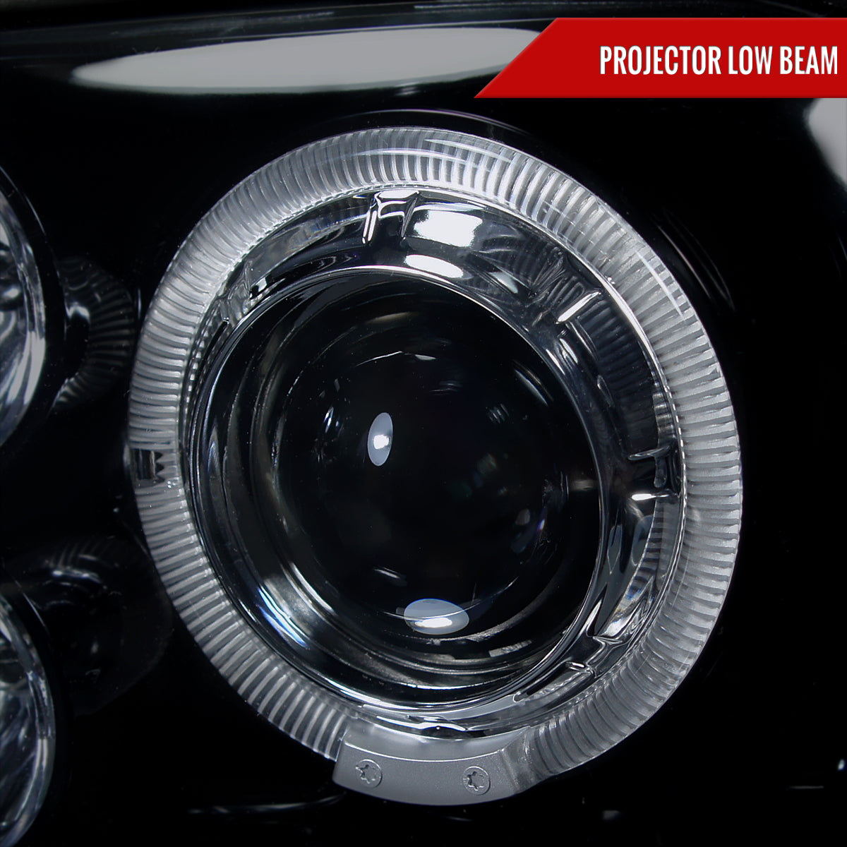 1993-1998 Volkswagen Golf Mk3/Cabrio Dual Halo Projector Headlights (Glossy Black Housing/Smoked Lens)
