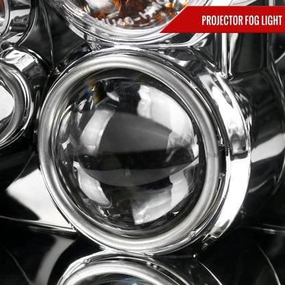 1999-2006 Volkswagen Golf Mk4 GTI/R32 Cabrio Dual Halo Projector Headlights (Chrome Housing/Clear Lens)