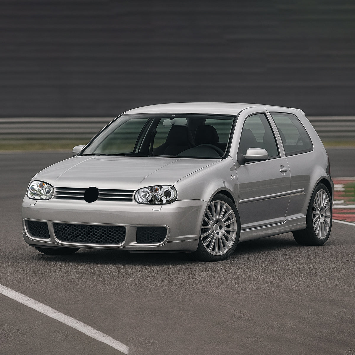 1999-2006 Volkswagen Golf Mk4 GTI/R32 Cabrio Dual Halo Projector Headlights (Chrome Housing/Clear Lens)