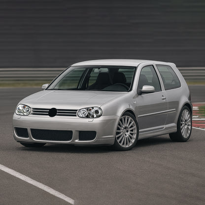 1999-2006 Volkswagen Golf Mk4 GTI/R32 Cabrio Dual Halo Projector Headlights (Chrome Housing/Clear Lens)