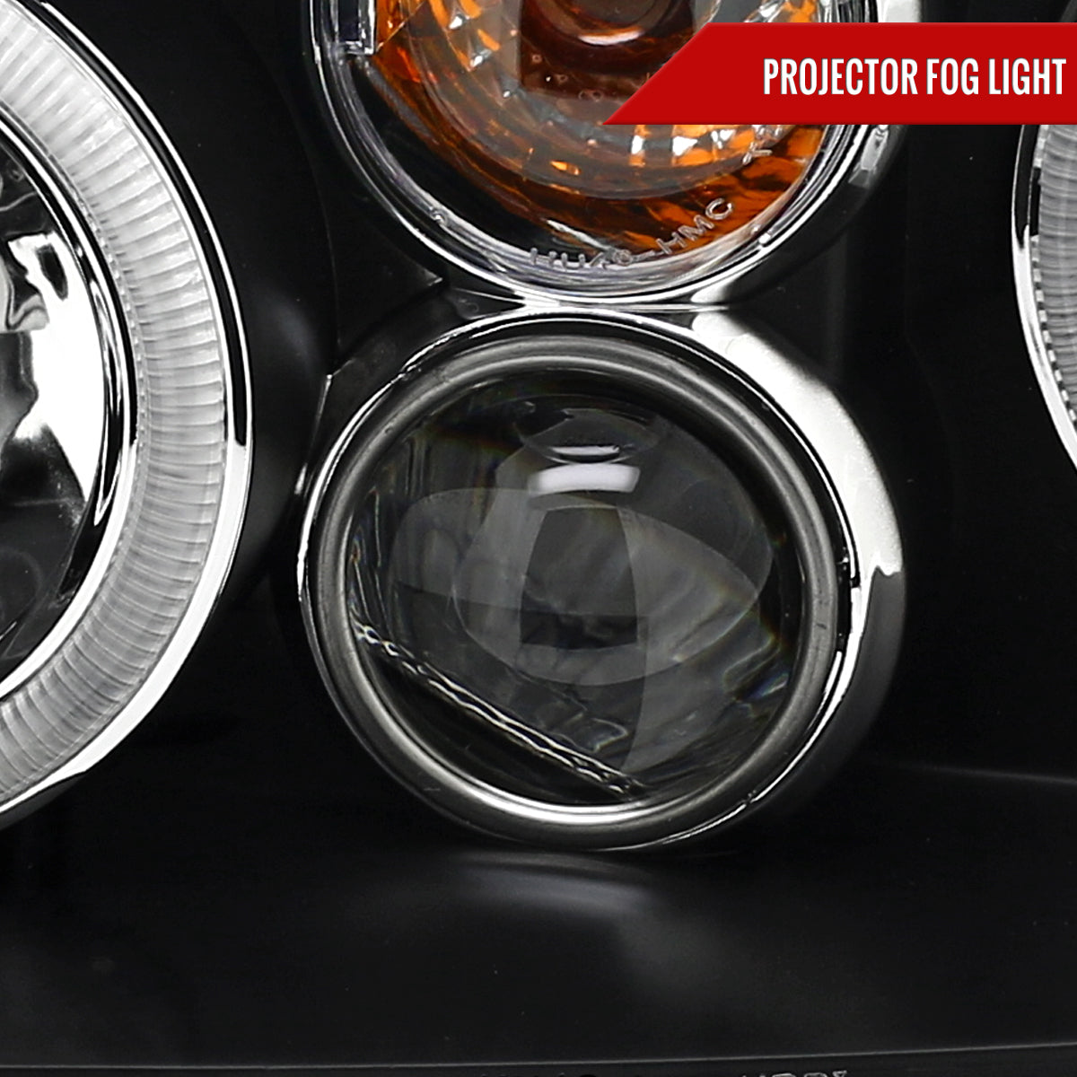 1999-2006 Volkswagen Golf Mk4 GTI/R32 Cabrio Dual Halo Projector Headlights (Matte Black Housing/Clear Lens)