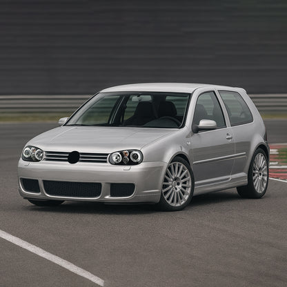 1999-2006 Volkswagen Golf Mk4 GTI/R32 Cabrio Dual Halo Projector Headlights (Matte Black Housing/Clear Lens)
