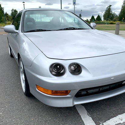 1998-2001 Acura Integra 3DR/4DR Dual Halo Projector Headlights (Matte Black Housing/Clear Lens)