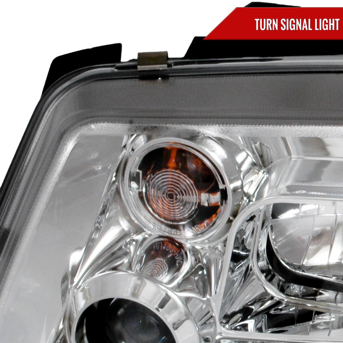 1999-2004 Volkswagen Jetta/Bora Projector Headlights w/ R8 Style LED Light Strip (Chrome Housing/Clear Lens)