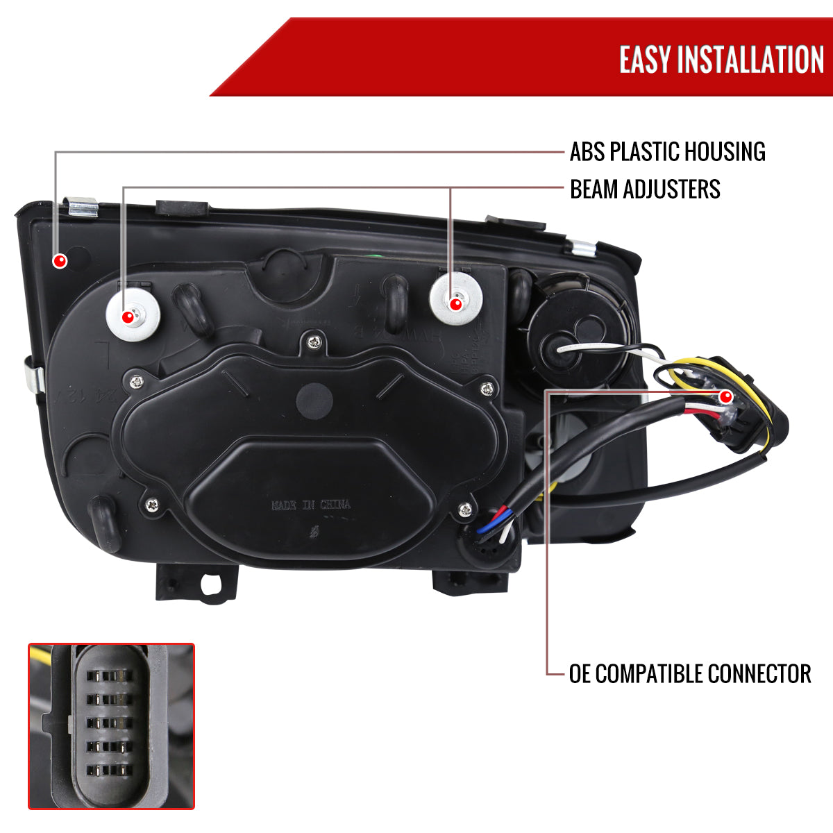1999-2005 Volkswagen Jetta/Bora Mk4 Dual Halo Projector Headlights w/ LED Light Strip (Chrome Housing/Clear Lens)