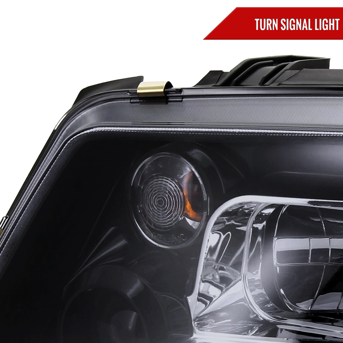1999-2004 Volkswagen Jetta/Bora Projector Headlights w/ R8 Style LED Light Strip (Glossy Black Housing/Smoked Lens)