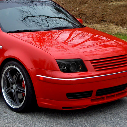 1999-2005 Volkswagen Jetta/Bora Mk4 Dual Halo Projector Headlights w/ LED Light Strip (Black Housing/Smoked Lens)