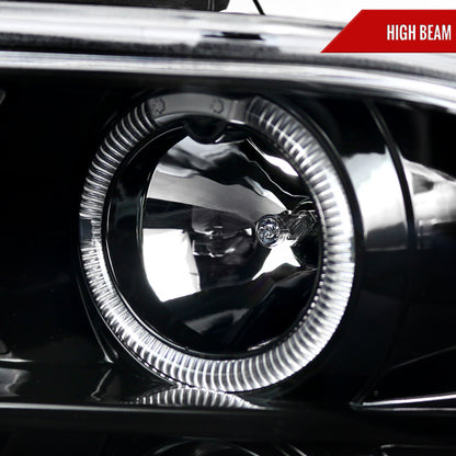 2005-2009 Ford Mustang  Halo Projector Headlights (Jet Black Housing/Clear Lens)