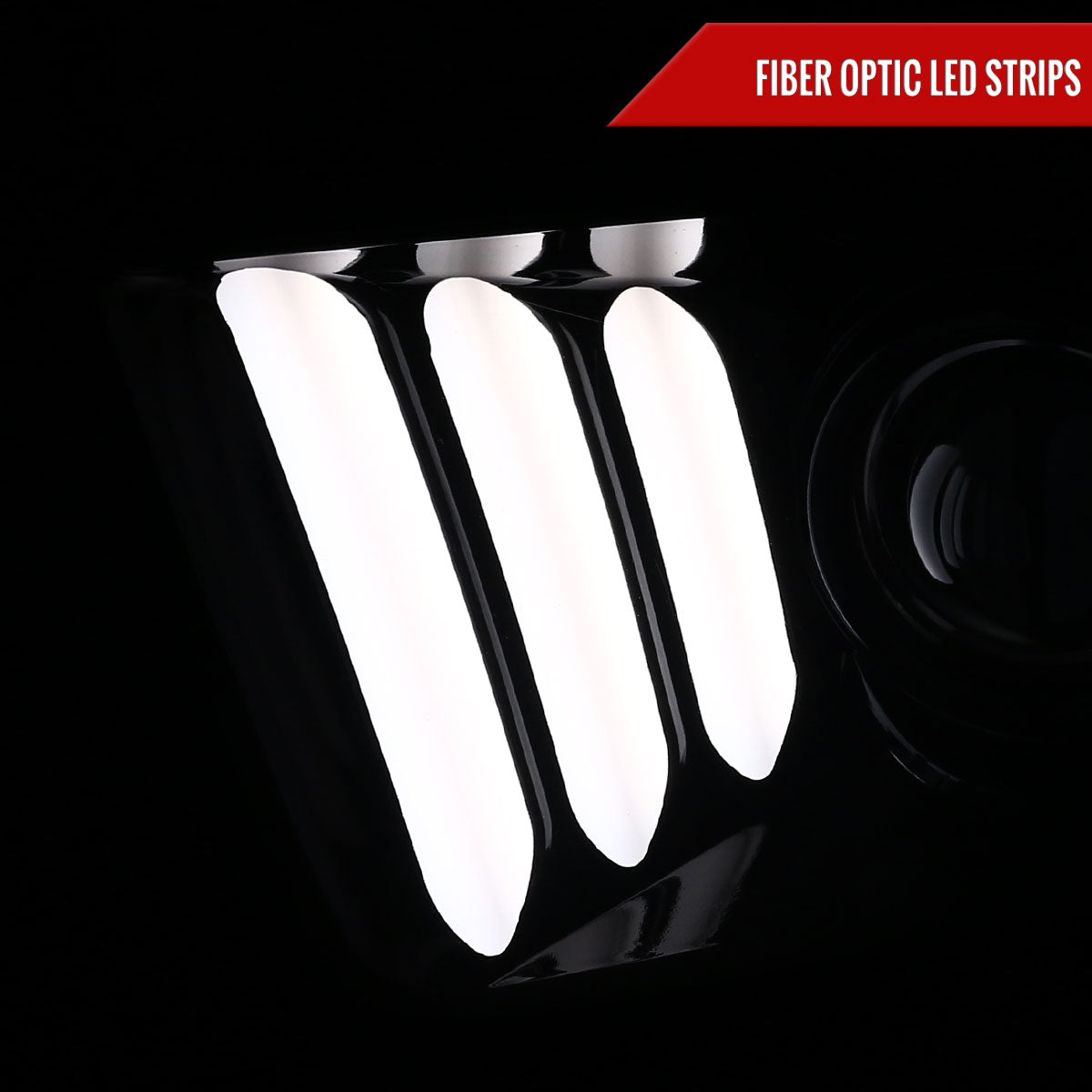 2005-2009 Ford Mustang LED Bar Projector Headlights (Chrome Housing/Smoked Lens)