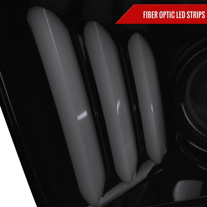 2005-2009 Ford Mustang LED Bar Projector Headlights (Chrome Housing/Smoked Lens)