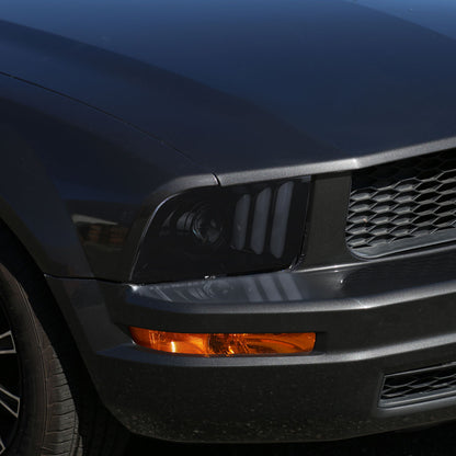 2005-2009 Ford Mustang LED Bar Projector Headlights (Chrome Housing/Smoked Lens)