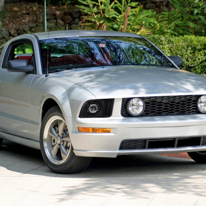 2005-2009 Ford Mustang H1 Projector Headlights (Matte Black Housing/Clear Lens)