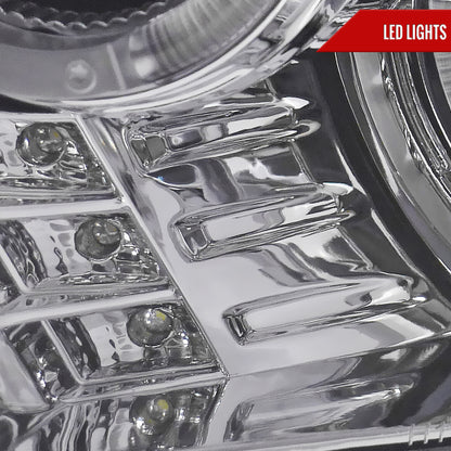 2010-2014 Ford Mustang Dual Halo Projector Headlights (Chrome Housing/Clear Lens)