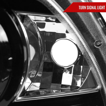 2010-2014 Ford Mustang Dual Halo Projector Headlights (Jet Black Housing/Clear Lens)