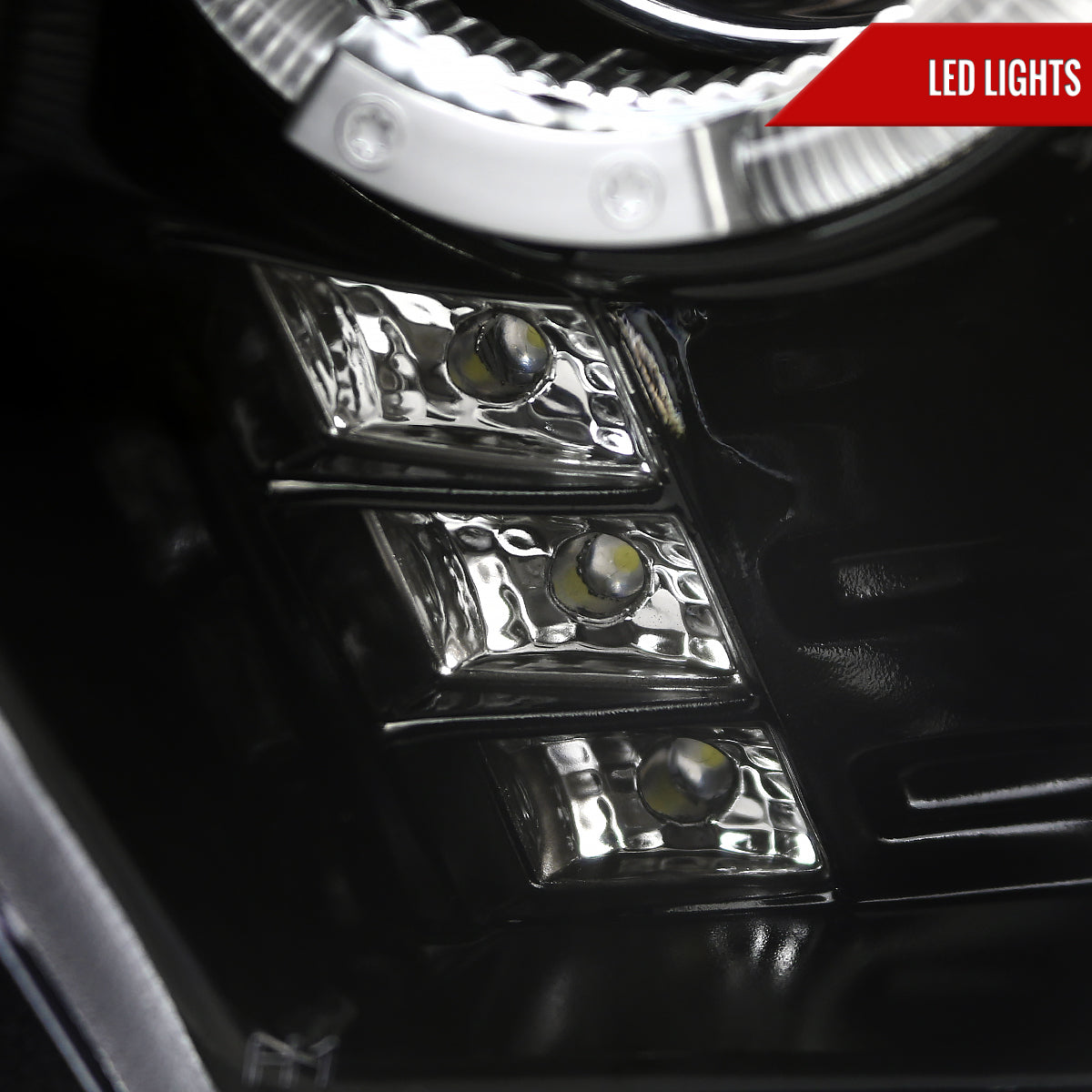 2010-2014 Ford Mustang Dual Halo Projector Headlights (Jet Black Housing/Clear Lens)