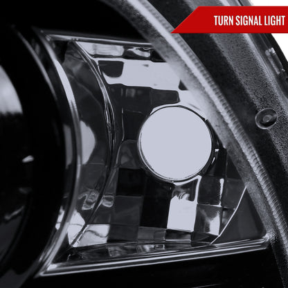 2010-2014 Ford Mustang Dual Halo Projector Headlights (Glossy Black Housing/Smoked Lens)