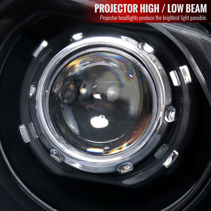 2010-2014 Ford Mustang Retrofit Style Projector Headlights (Matte Black Housing/Clear Lens)
