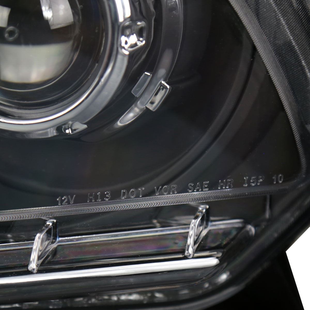 2010-2014 Ford Mustang Retrofit Style Projector Headlights (Matte Black Housing/Clear Lens)