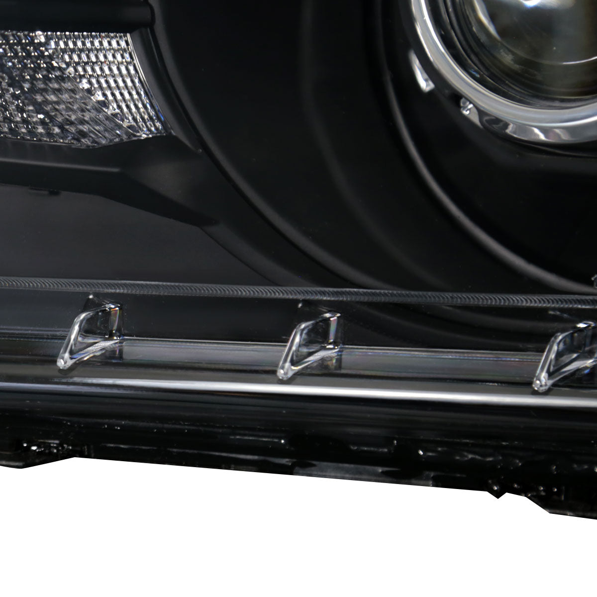 2010-2014 Ford Mustang Retrofit Style Projector Headlights (Matte Black Housing/Clear Lens)