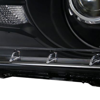 2010-2014 Ford Mustang Retrofit Style Projector Headlights (Matte Black Housing/Clear Lens)