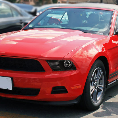 2010-2014 Ford Mustang Retrofit Style Projector Headlights (Matte Black Housing/Clear Lens)