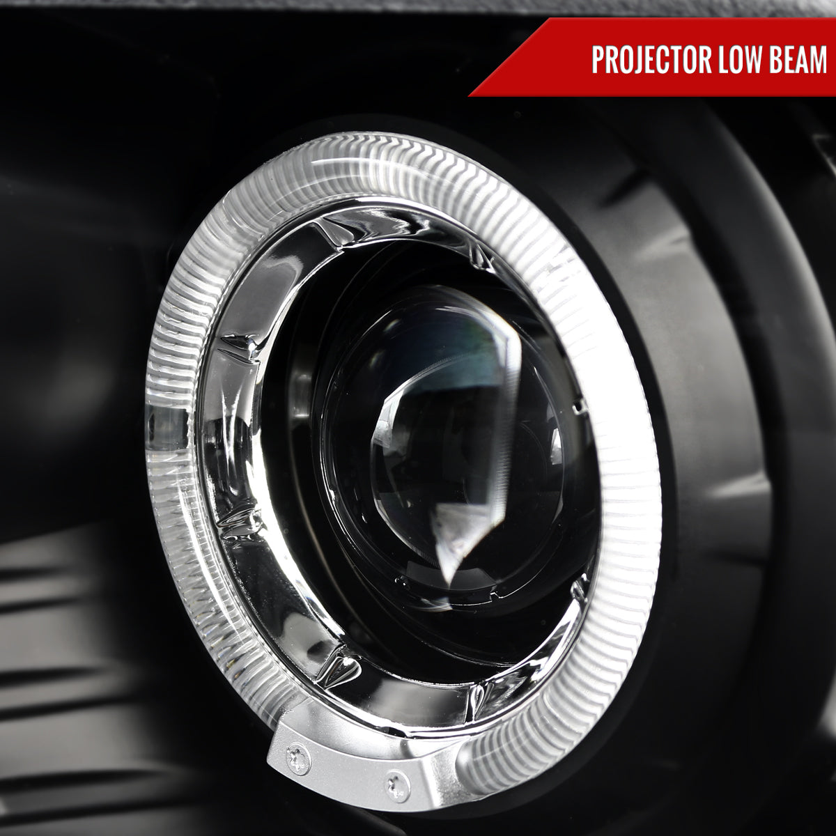 2010-2014 Ford Mustang Dual Halo Projector Headlights (Matte Black Housing/Clear Lens)