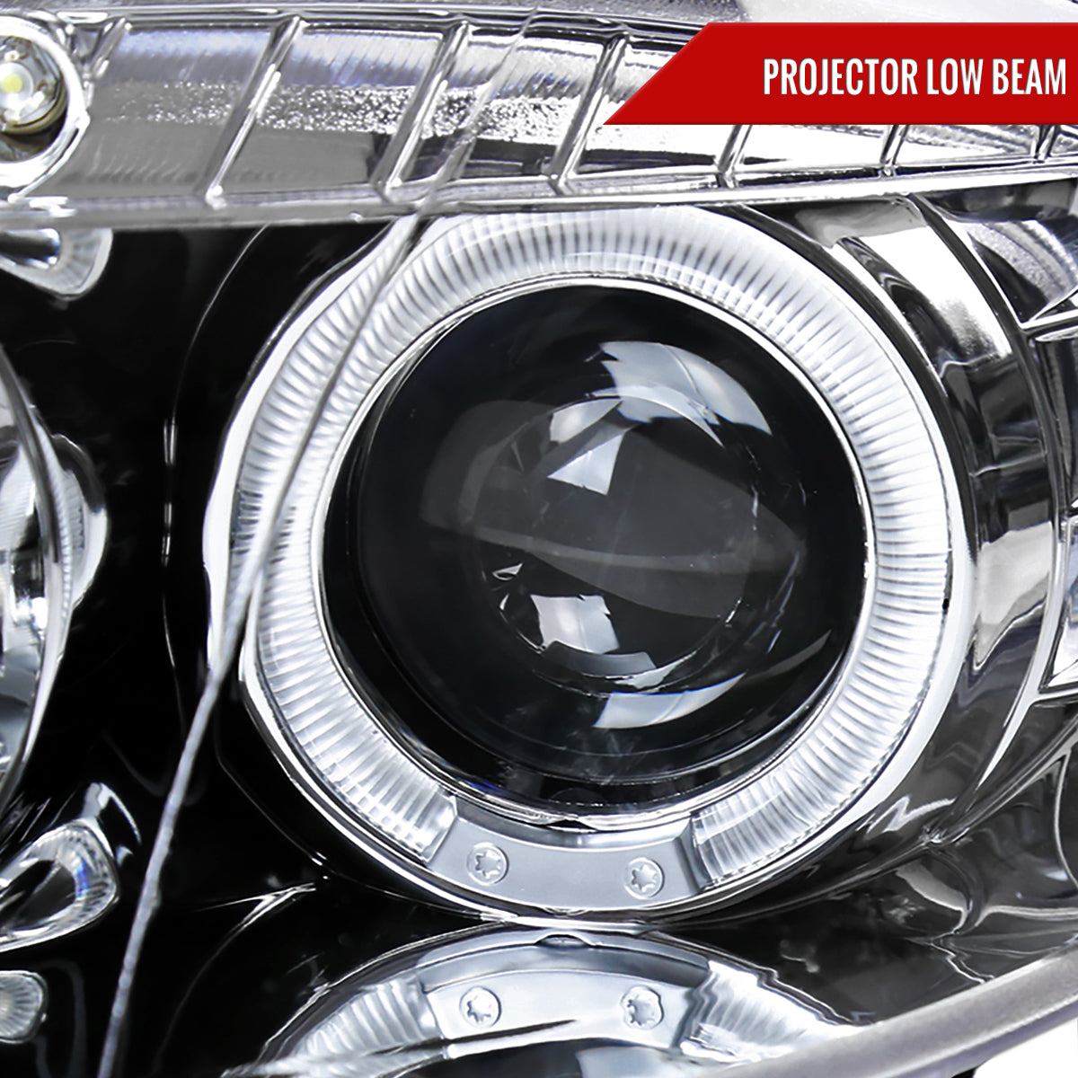 2001-2005 Mazda Miata MX-5 Dual Halo Projector Headlights (Chrome Housing/Clear Lens)