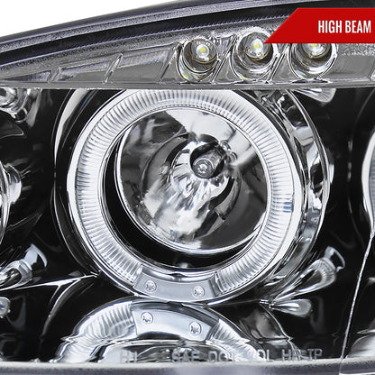 2001-2005 Mazda Miata MX-5 Dual Halo Projector Headlights (Chrome Housing/Clear Lens)