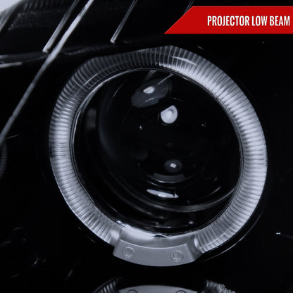 2001-2005 Mazda Miata MX-5 Dual Halo Projector Headlights (Glossy Black Housing/Smoked Lens)